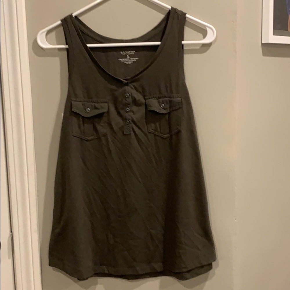 Dark greed tank top, Large